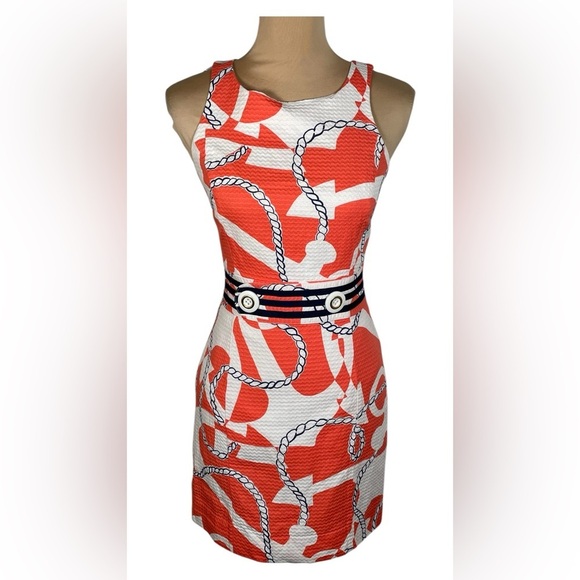 Lilly Putlizer Kirkland Dress in Tango Orange Booze Cruise 🚢 - Picture 3 of 9